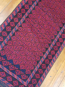 Hand knotted wool Rug 28 size  249 x 61 cm Afghanistan
