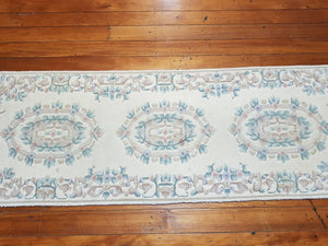 Hand knotted wool Rug Aubusson 70225 size 225 x 70 cm India