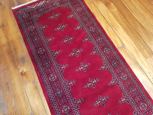 Hand knotted wool Rug 16 size 202 x 78 cm Pakistan