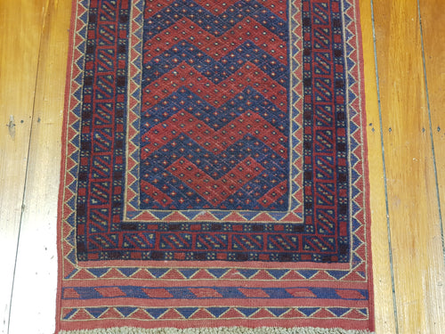 Hand knotted wool Rug 42 size  248 x 61 cm Afghanistan