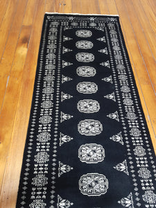 Hand knotted wool Rug  17 size 306 x 78 cm Pakistan