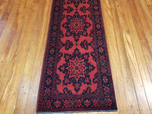 Hand knotted wool Rug 22 size 283 x 74 cm Afghanistan