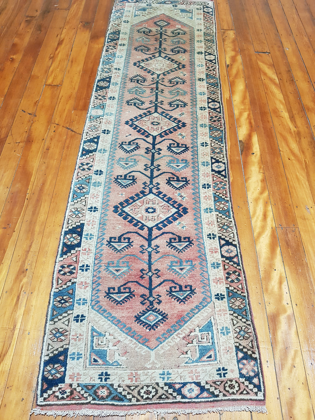 Hand knotted wool Rug 26976 size 269 x 76 cm Turkey