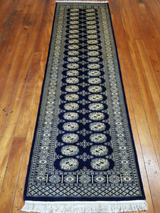 Hand knotted wool Rug 74 size  266 x 79 cm Afghanistan