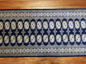 Hand knotted wool Rug 74 size  266 x 79 cm Afghanistan