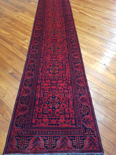 Hand knotted  wool  Rug 24 size 588 x 82 cm Afghanistan