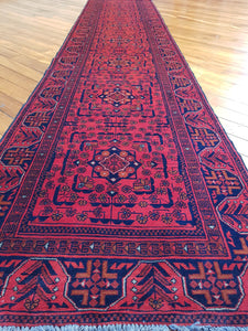 Hand knotted  wool  Rug 24 size 588 x 82 cm Afghanistan