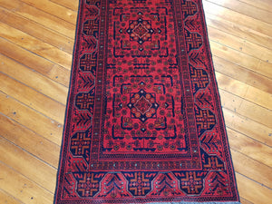 Hand knotted  wool  Rug 24 size 588 x 82 cm Afghanistan