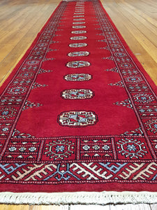 Hand knotted wool Rug 21 size 372 x 76 cm Pakistan
