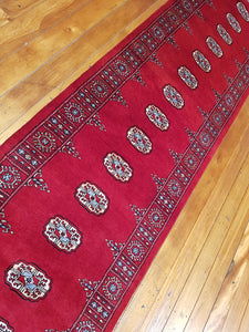 Hand knotted wool Rug 21 size 372 x 76 cm Pakistan