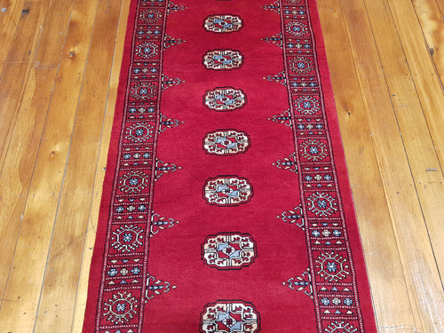 Hand knotted wool Rug 21 size 372 x 76 cm Pakistan