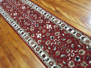 Hand tufted wool Rug  SQHT 51 size 400 x 80 cm India