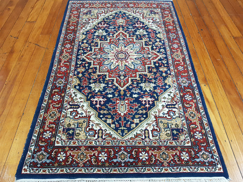 Hand knotted wool Rug 190118 size 190 x 118 cm