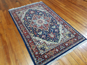 Hand knotted wool Rug 190118 size 190 x 118 cm