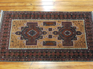Hand knotted wool Rug 7929 size 209 x 109 cm Afghanistan