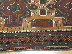 Hand knotted wool Rug 7929 size 209 x 109 cm Afghanistan