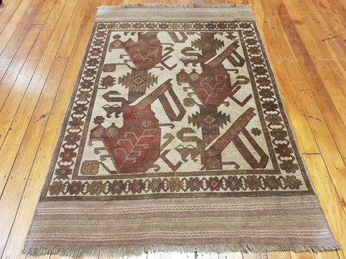 Hand knotted wool Rug 1137 size 130 x 195 cm Afghanistan