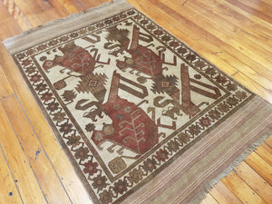 Hand knotted wool Rug 1137 size 130 x 195 cm Afghanistan