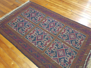 Hand knotted wool rug 200124 size 200 x 124  cm Afghanistan