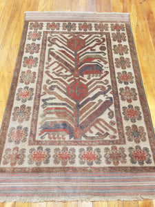 TEH 1111 Hand knotted wool Afghan Rug  191 x 120 CM