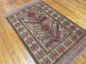 TEH 1111 Hand knotted wool Afghan Rug  191 x 120 CM