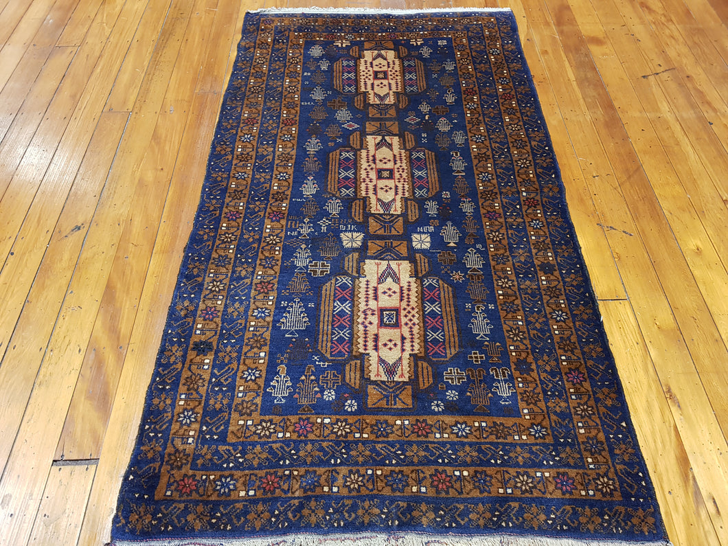 Hand knotted wool Rug 7677 size 200 x 100 cm Afghanistan