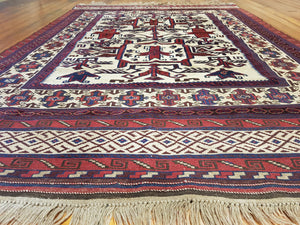 Hand knotted wool Rug 8006 size 274 x 184 cm Afghanistan