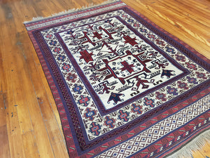 Hand knotted wool Rug 8006 size 274 x 184 cm Afghanistan