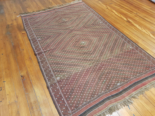 Hand knotted wool Kelim Rug  254 x 157 CM size 247 x 147 cm Afghanistan