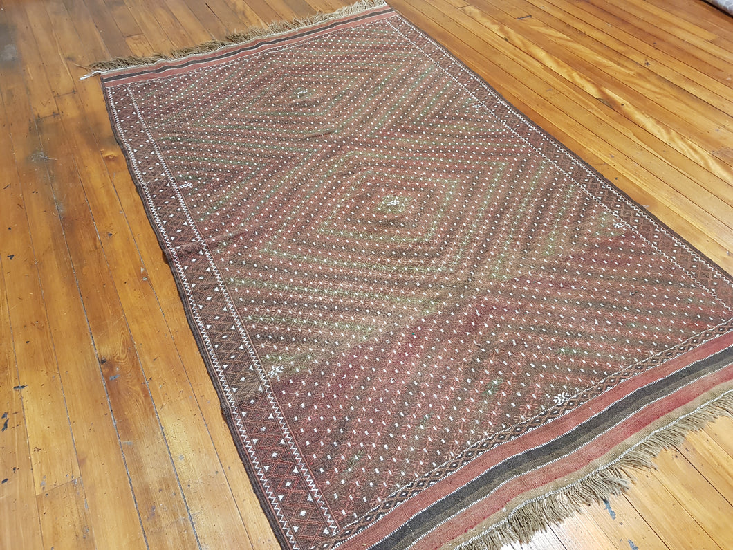 Hand knotted wool Kelim Rug  254 x 157 CM size 247 x 147 cm Afghanistan