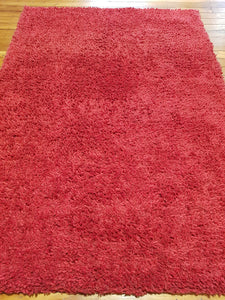 100% wool Super shaggy red size 160 x 230 cm