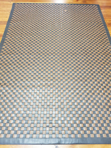 100% leather Rug Basket weave size 160 x 230 cm India