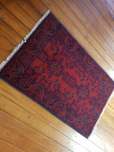 Hand knotted wool Rug 25 size 119 x 77 cm Afghanistan