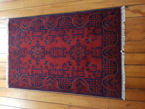 Hand knotted wool Rug 25 size 119 x 77 cm Afghanistan