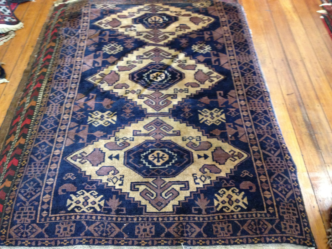 Hand Knotted Wool Rug Balouch BAL 7927 size 182 x 120 cm