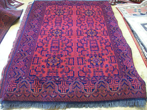 Hand knotted wool Rug 9065 size 196 x 143 cm Afghanistan
