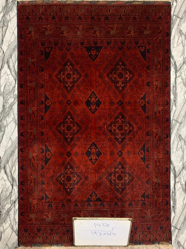 Hand knotted wool Rug 189125 size 189 x 125 cm Afghanistan